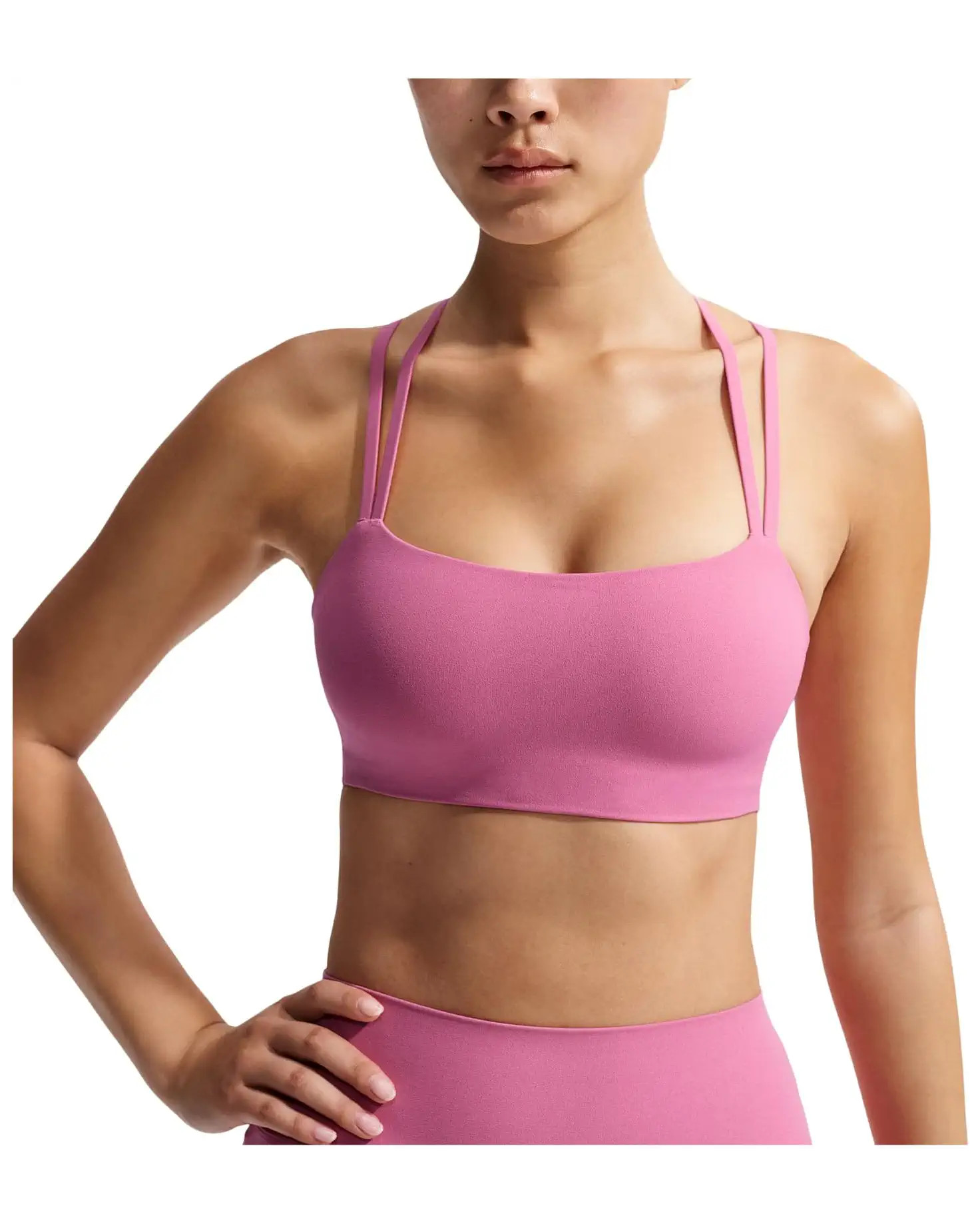 Women's Nike Dri-FIT Zenvy Strappy Light Support Padded Sports Bra | Zappos.com