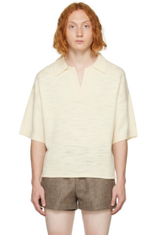 King & Tuckfield - Off-White Oversized SL Polo | SSENSE