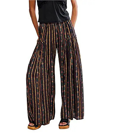 Free People So Charming Floral Print Wide Leg Pull-On Pants - S | Dillard's