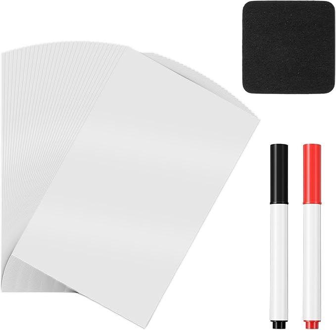 cobee 30 Pack Dry Erase Labels Stickers, 3x5 Inch Reusable Mini Whiteboard Label Stickers Erase S... | Amazon (US)