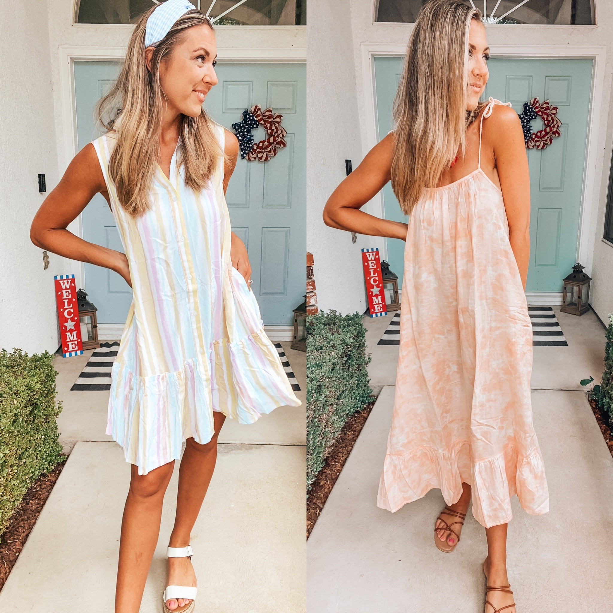 2 #walmart dresses for under $20 💗 I’m 5’6 and wearing a Small in both  #summerdresses #walmartdress 

#LTKstyletip #LTKFind #LTKunder50