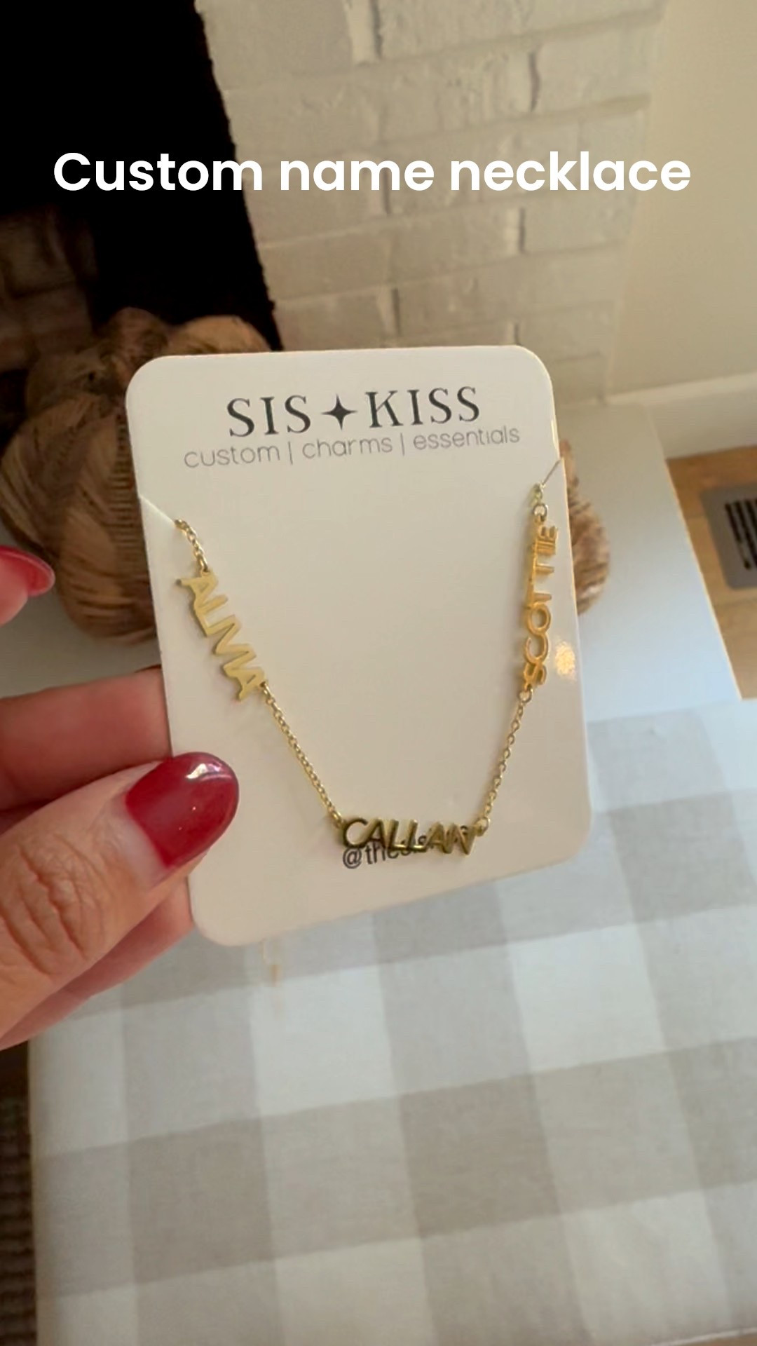 Custom name mantra necklace
Kid name necklace
Sis kiss necklace
The most beautiful name necklace by sis kiss. I got the custom name mantra one 

#LTKFamily #LTKFindsUnder100 #LTKStyleTip