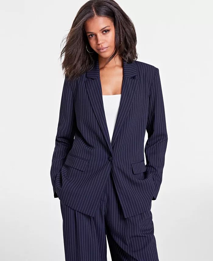 Women's Pinstriped Blazer, Created for Macy's | Macy's