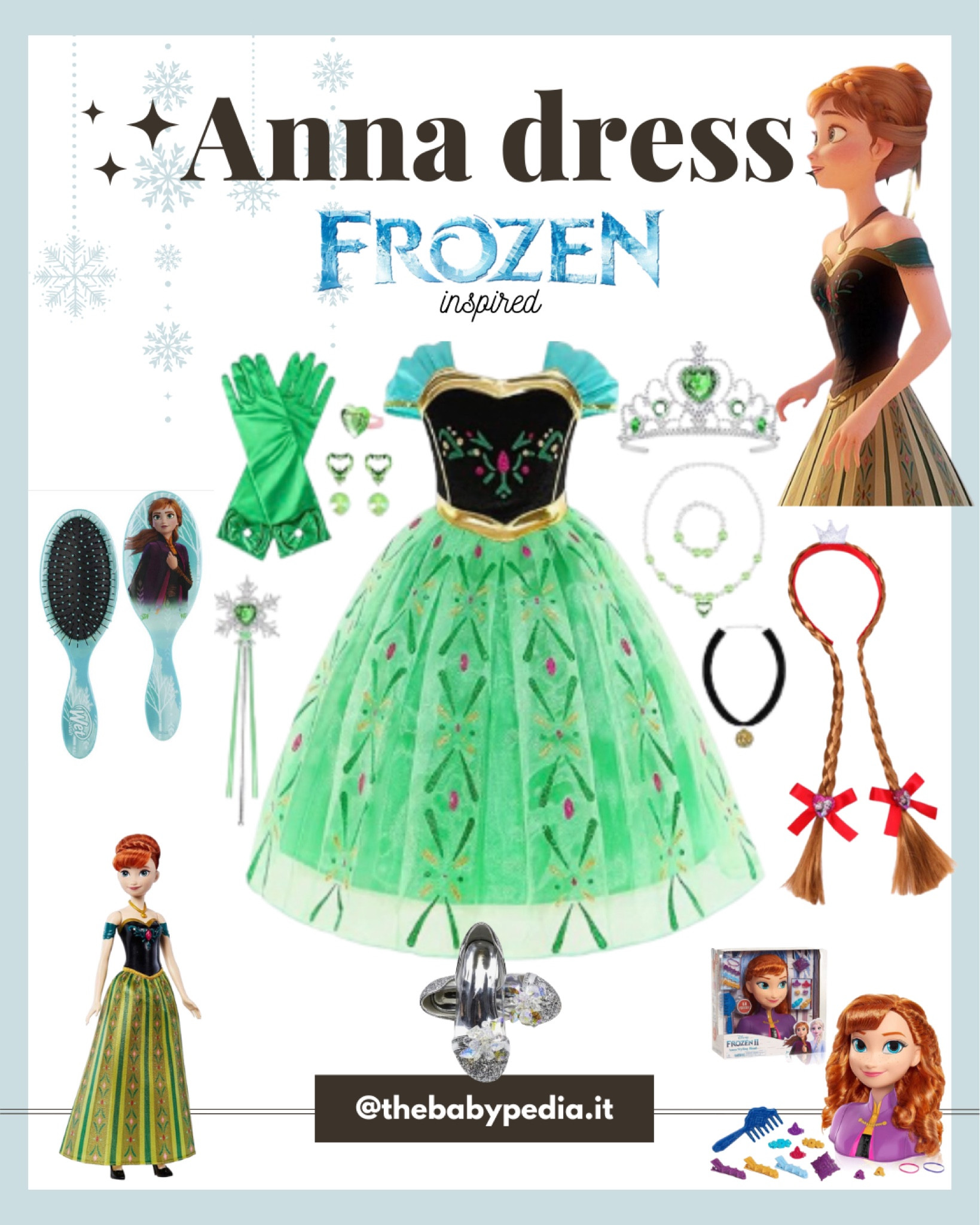 Anna from Frozen in her most beautiful dress! 
Here all The details to get this Style for your girl. 

#ltkeurope #ltkitaly #frozen #annadress #annafrozen #elsa #elsafrozen #gown #coronariondaygown #elsadress #annagown #shoes #annahairbrush #frozendolls

#LTKfamily #LTKkids #LTKbaby
