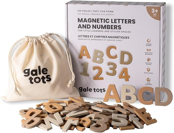 Magnetic Letters and Numbers Set for Kids – 135 PCS Alphabet Magnets for Fridge – Montessori ... | Amazon (US)