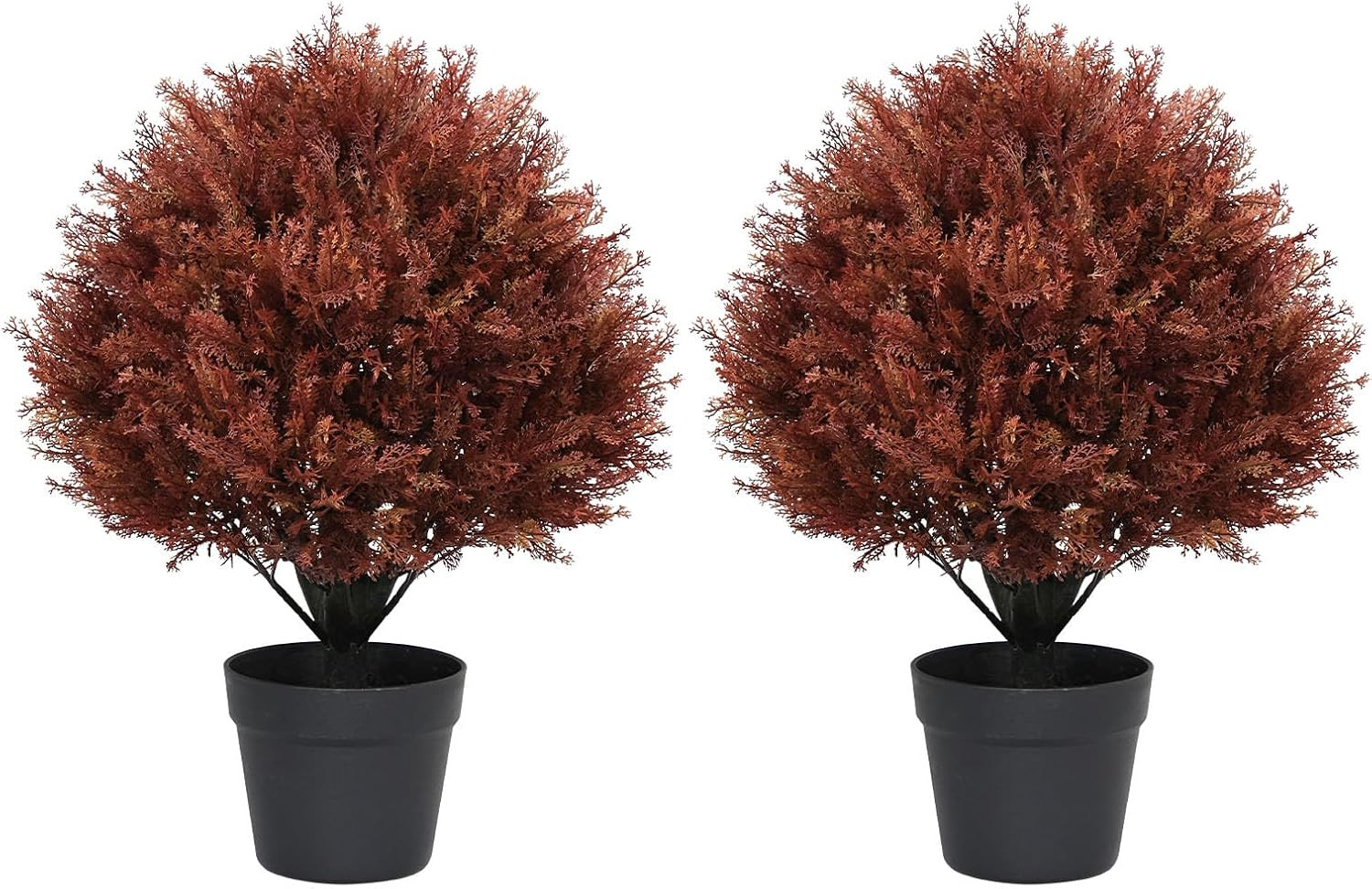 24" Fall Topiary Artificial Outdoor Plants, Faux Cedar Bushes & Shrubs | Amazon (US)