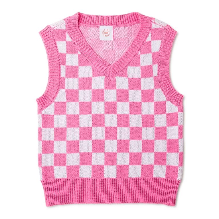 Wonder Nation Girls Sleeveless Sweater Vest, Sizes 4-18 & Plus - Walmart.com | Walmart (US)
