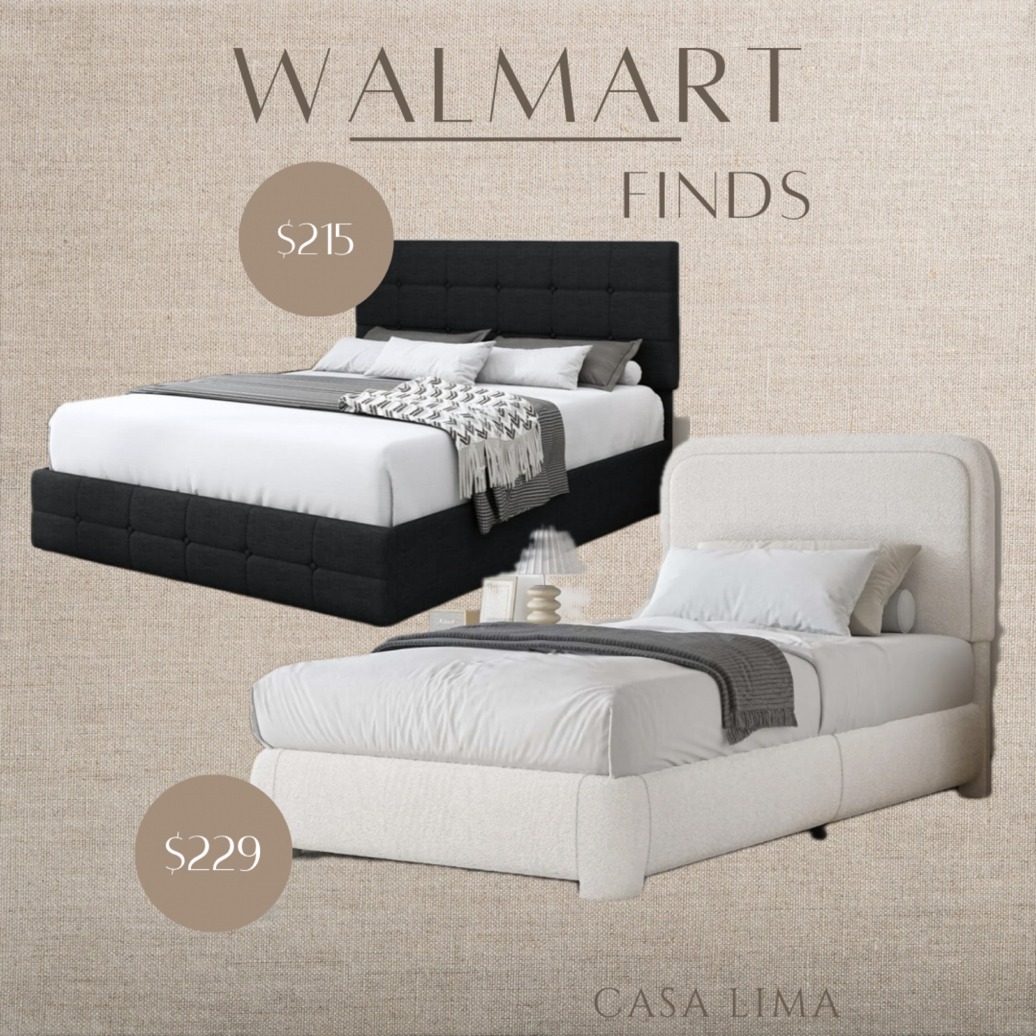 Gorgeous Walmart Queen/King Bed Frames on sale now! 
#bedroomfurniture #bedroomdecor
#walmartfinds

#LTKHome #LTKxNSale #LTKSaleAlert
