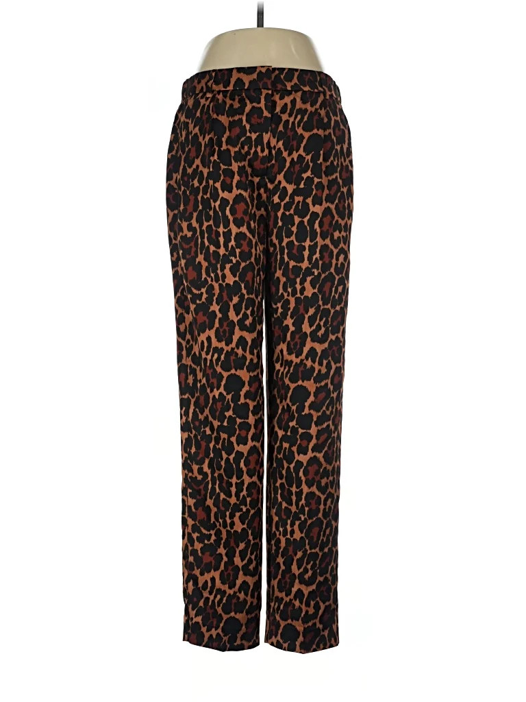 J.Crew 100% Polyester Animal Print Brown Casual Pants Size 6 - 76% off | ThredUp (US)