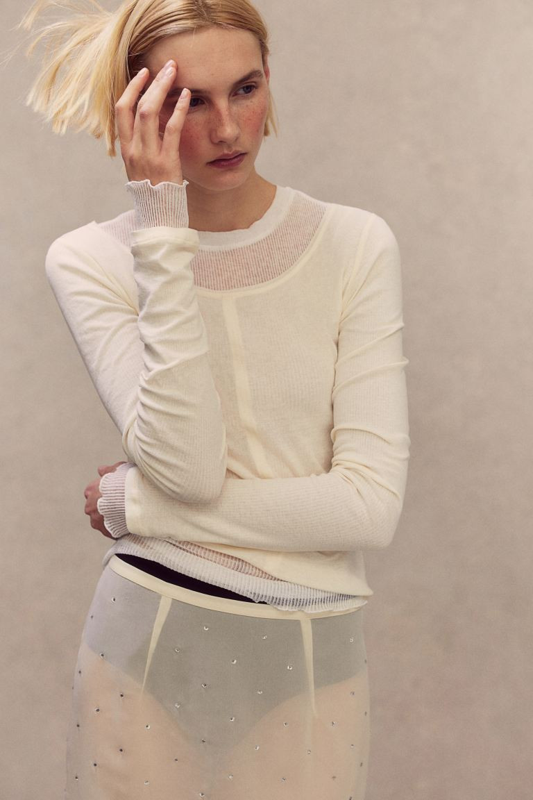 Sheer cotton top | H&M (UK, MY, IN, SG, PH, TW, HK)