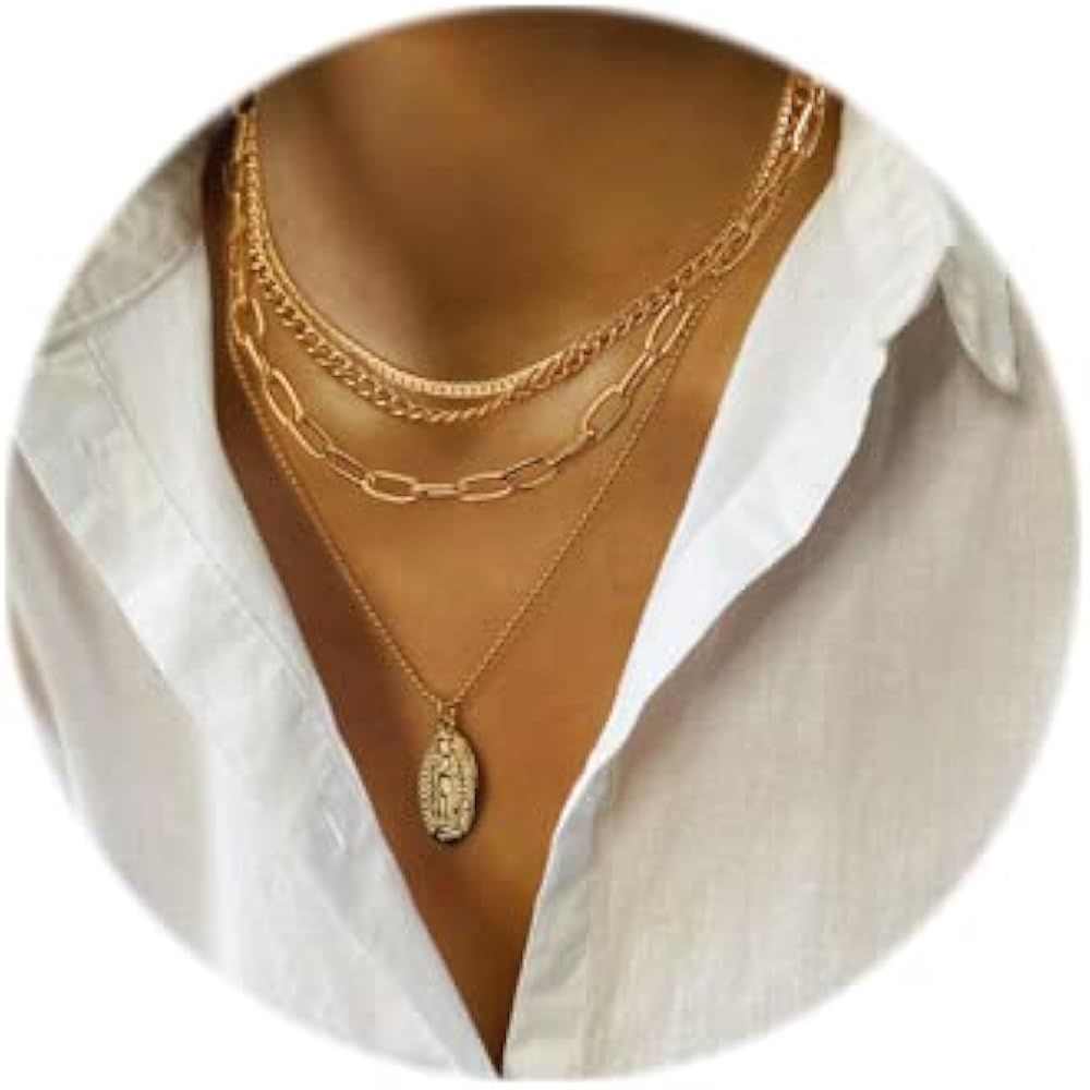 Amazon.com: Jeairts Punk Layered Necklace Snake Bone Choker Necklaces Minimalist Necklace Chain J... | Amazon (US)