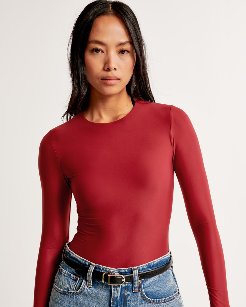 Soft Matte Seamless Long-Sleeve Crew Bodysuit | Abercrombie & Fitch (US)