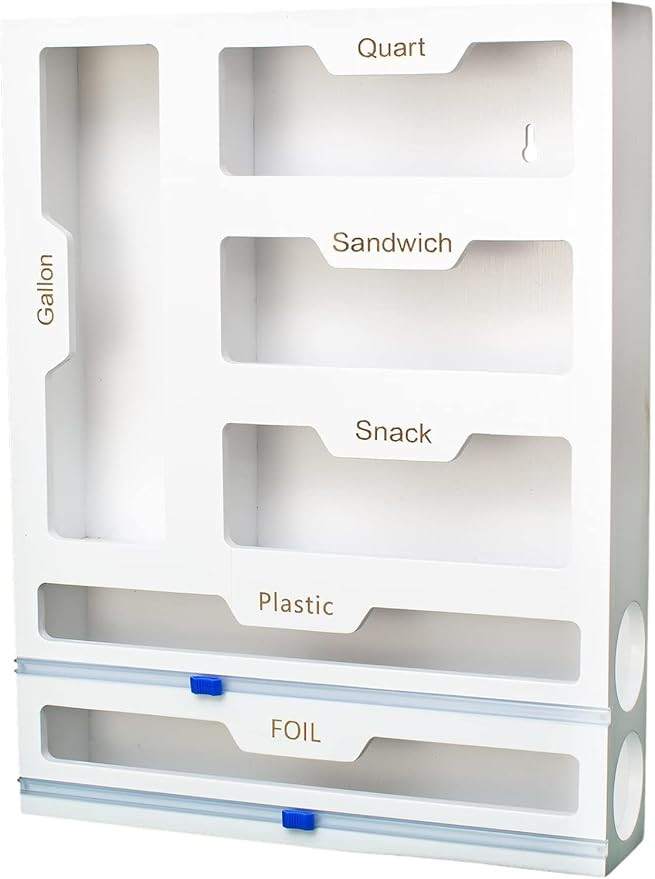 Forever Home 6 IN 1 Ziplock Bag Organizer, Bamboo Foil & Plastic Wrap Organizer for Kitchen Drawe... | Amazon (US)