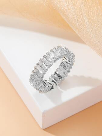 1pc Zirconia Decor Manchet Ring Koper Sieraden | SHEIN