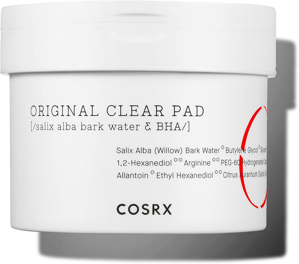 COSRX BHA Cleansing Pad, Facial Exfoliant-Soacked Pad for Blackheads, Whiteheads, Minimizing Engl... | Amazon (US)