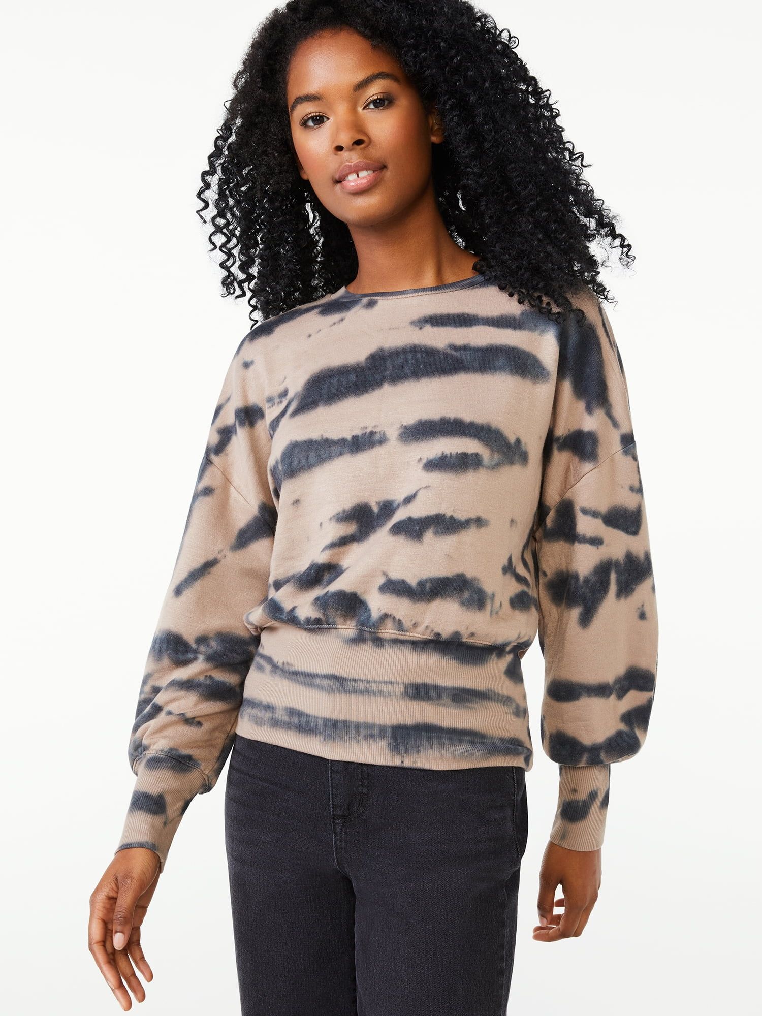 Scoop Women's Fleece Knit Sweatshirt - Walmart.com | Walmart (US)