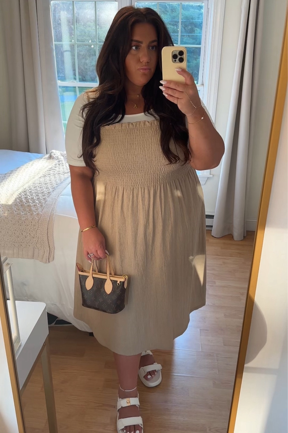 Anthropologie dupe dress! 🤎🤍

#anthropologie #anthropologiedupe #summerdress 

#LTKPlusSize #LTKFindsUnder50