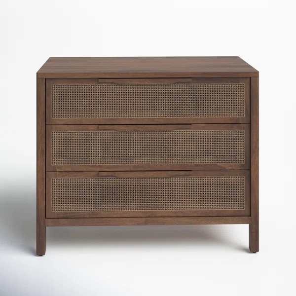 Nellie 3 - Drawer Cane Chest | Wayfair North America