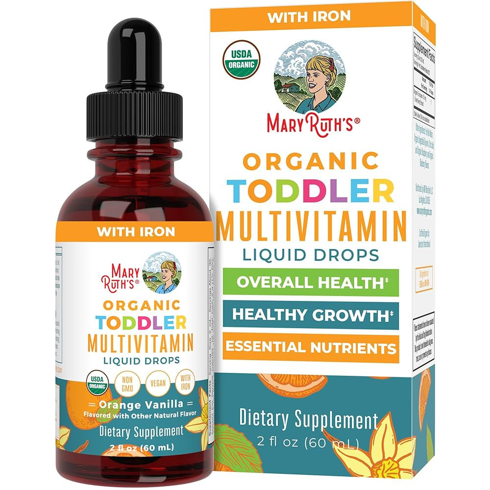 MaryRuth Organics Multivitamin & Multimineral with Iron for Toddlers | USDA Organic | Sugar Free ... | Amazon (US)