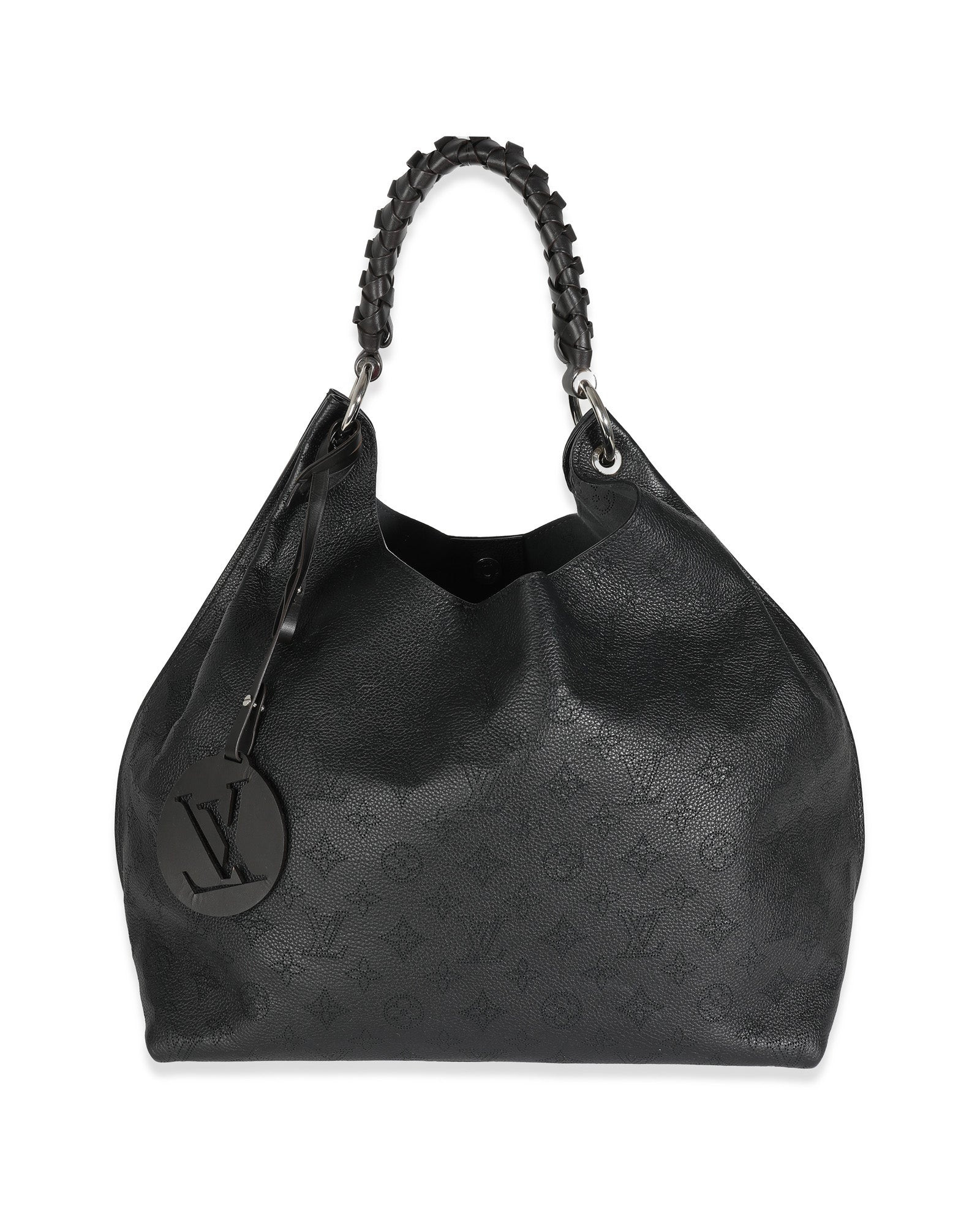 Louis Vuitton Black Monogram Mahina Carmel Hobo | Shop Simon