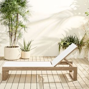 Portside Outdoor Textilene Chaise Lounge | West Elm (US)