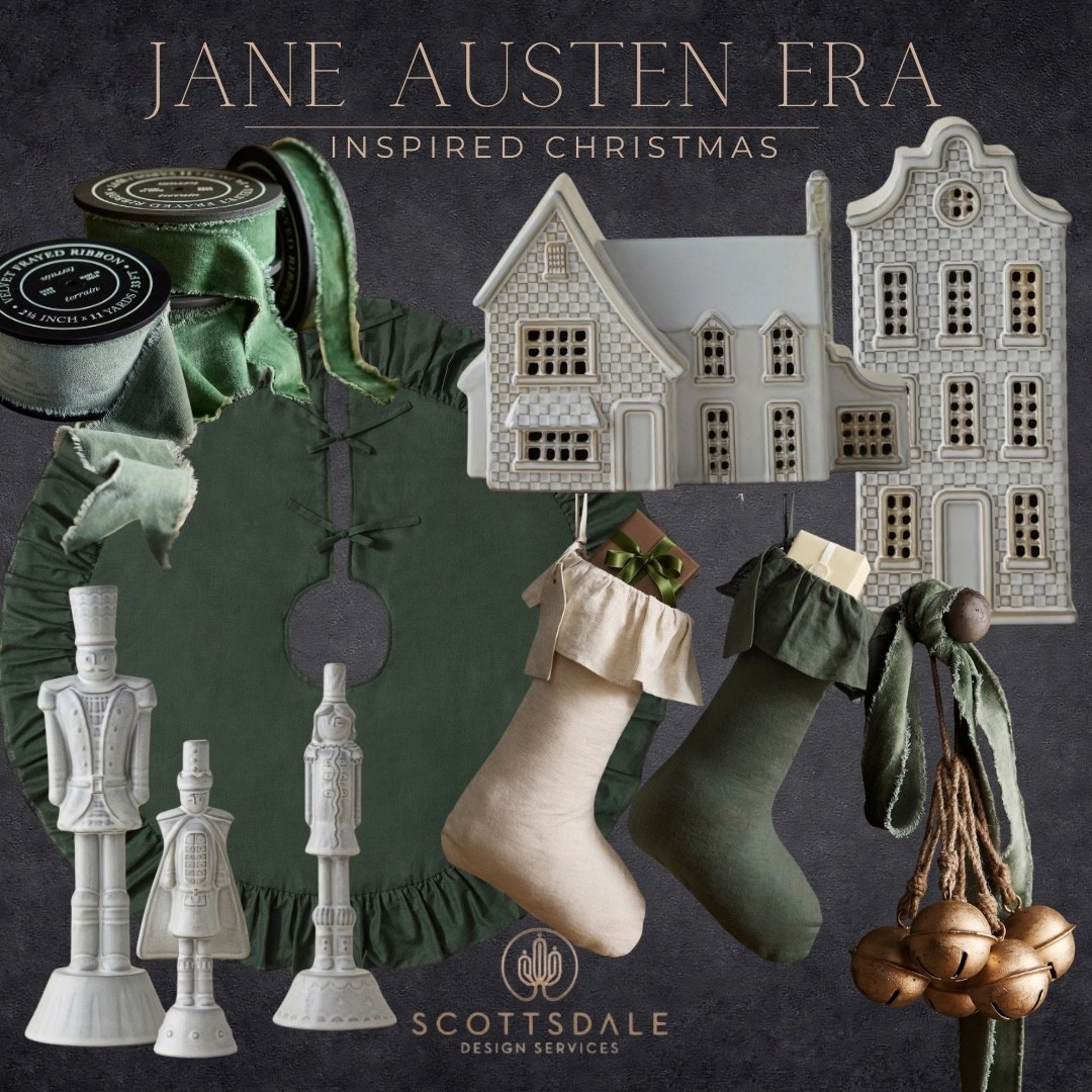 Jane Austen Era Holiday🎄

Old world Christmas, Old
World holiday, Christmas village, ribbon, linen tree skirt, linen stockings

#LTKHome #LTKSeasonal