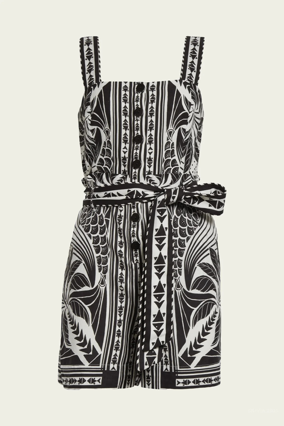 Off-White Monochrome Elegance Scarf Romper - XS | Shop Olivia