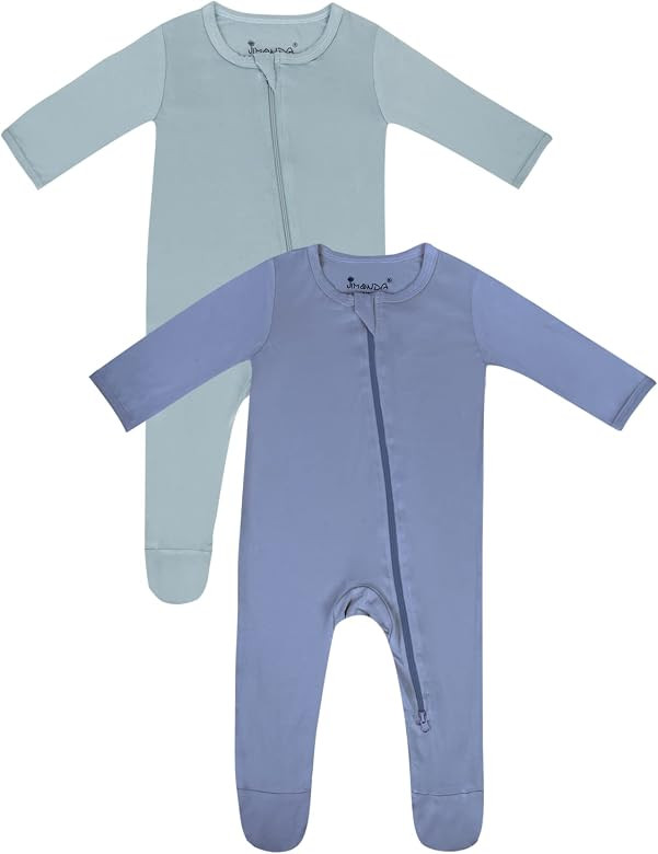 Jimonda Bamboo Pajamas,Unisex Baby One-Piece Footies,2-Way Zip closure … | Amazon (US)