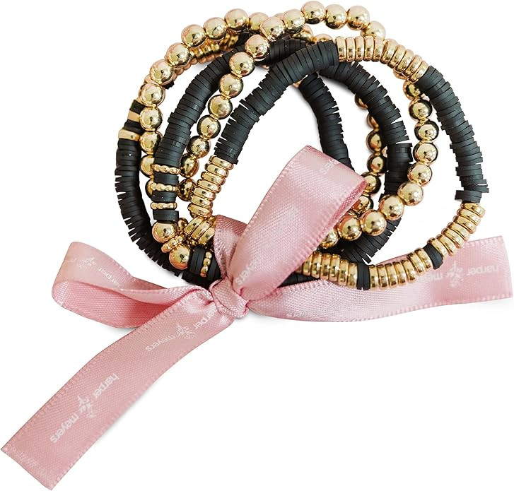 Harper Meyers Beaded Bracelet Set – Elegant Stackable Beaded Bracelets for Women – Comfortabl... | Amazon (US)