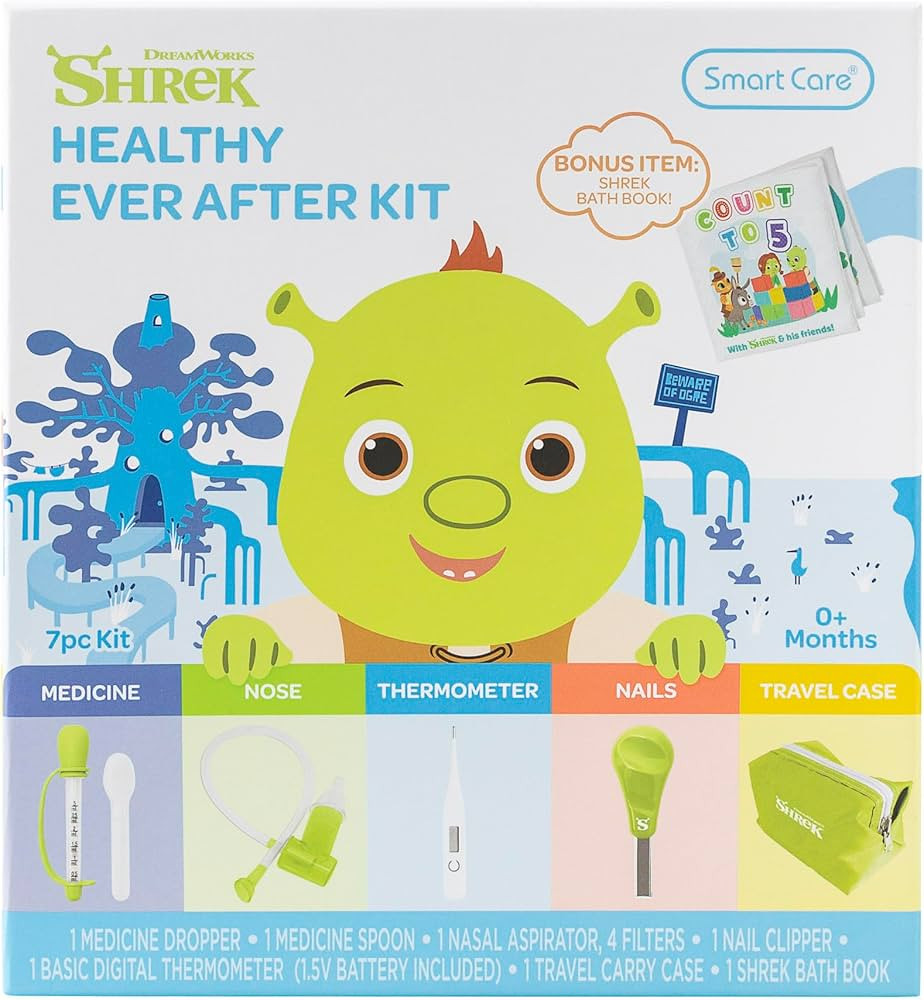 Shrek Healthy Ever After Baby Healthcare Kit, Baby Newborn Essentials, Newborn Gifts, Baby Gift S... | Amazon (US)