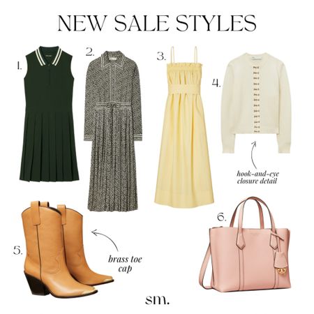 Tory Burch sale: up to 50% off new sale styles now through Feb. 22 

Pink Italian pebbled leather tote bag 
Ivory cashmere cardigan with hook-and-eye closure
Black and white maxi Floral knot shirtdress 
Leather Western Mid Boot
Green Performance Pleated Golf Dress
Yellow cotton ruffle top dress 


#LTKSeasonal #LTKFind #LTKsalealert