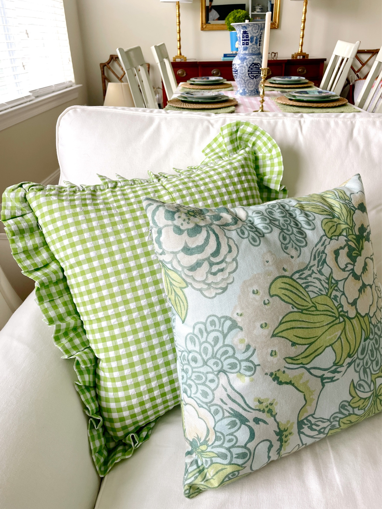 Cutest new gingham pillow!