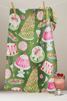 Stephanie Tara Holiday Spread Dish Towel | Anthropologie (US)