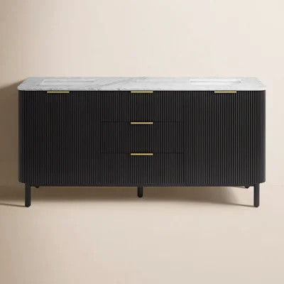 Nova 72" Marble Top Double Sink Bathroom Vanity | Wayfair North America