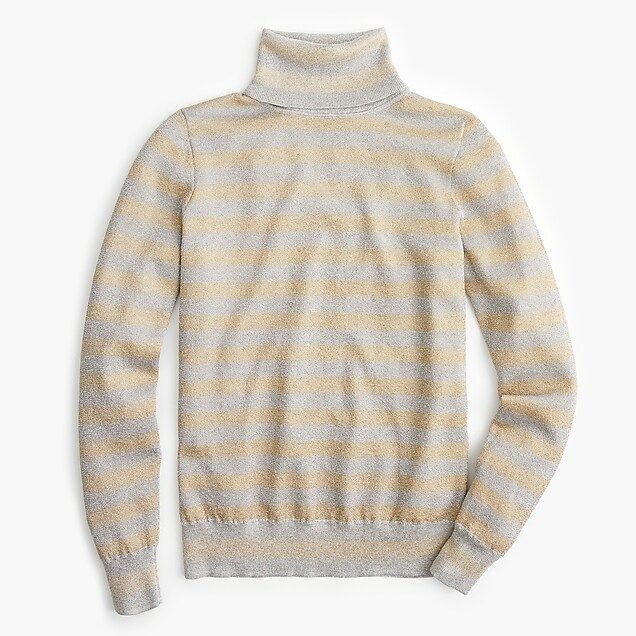 Turtleneck sweater in sparkle stripe | J.Crew US