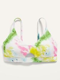 Tie-Dyed Bralette Keyhole Swim Top for Women | Old Navy (US)