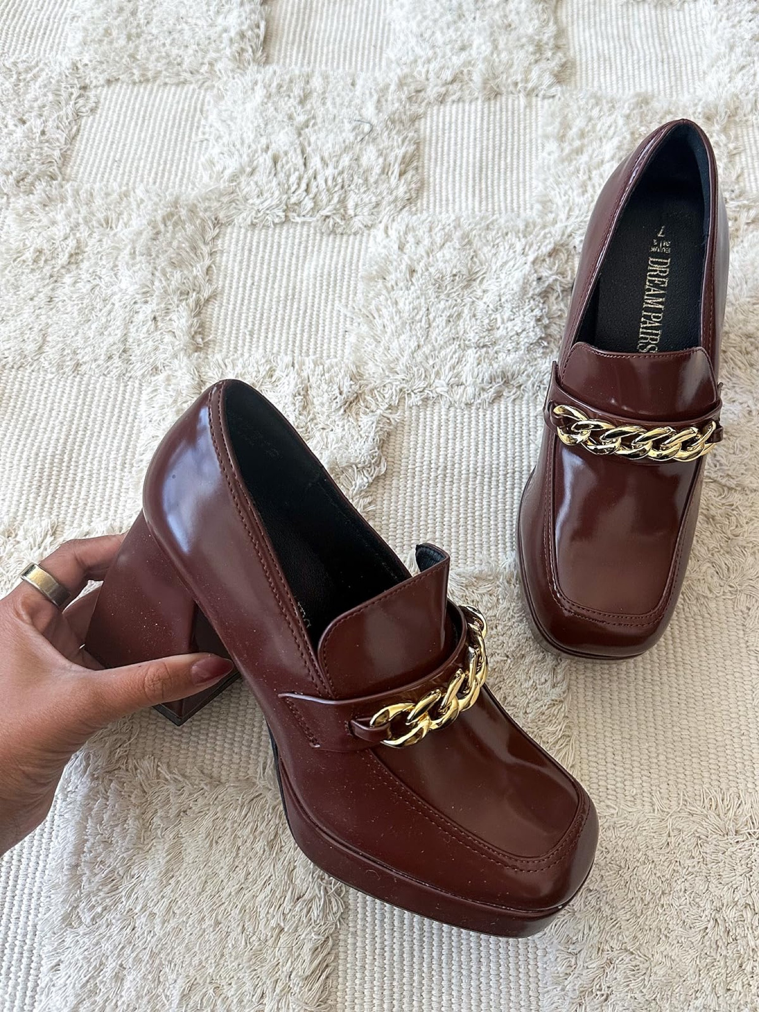 Amazon Chunky heeled loafers for the fall! These dream pair shoes are trendy and have a fun chain detail! #Founditonamazon #amazonfashion

#LTKshoecrush #LTKstyletip #LTKfindsunder100