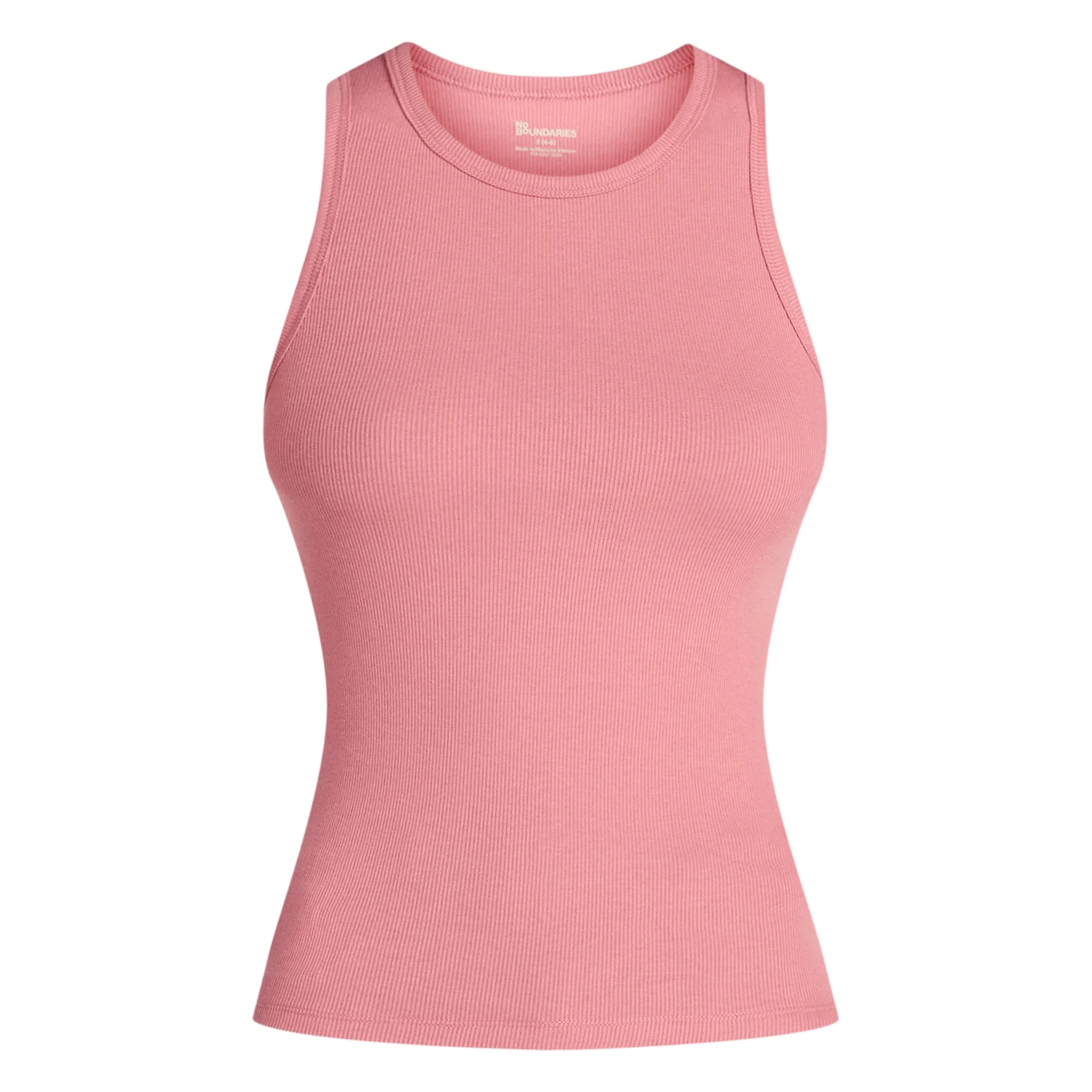 No Boundaries Ribbed High Neck Tank Top, Women's XXS-XXL | Walmart (US)