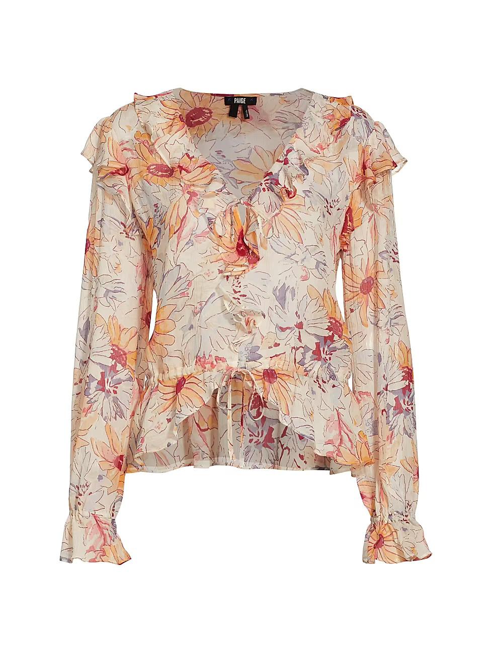 Dorit Silk Floral Ruffled Blouse | Saks Fifth Avenue