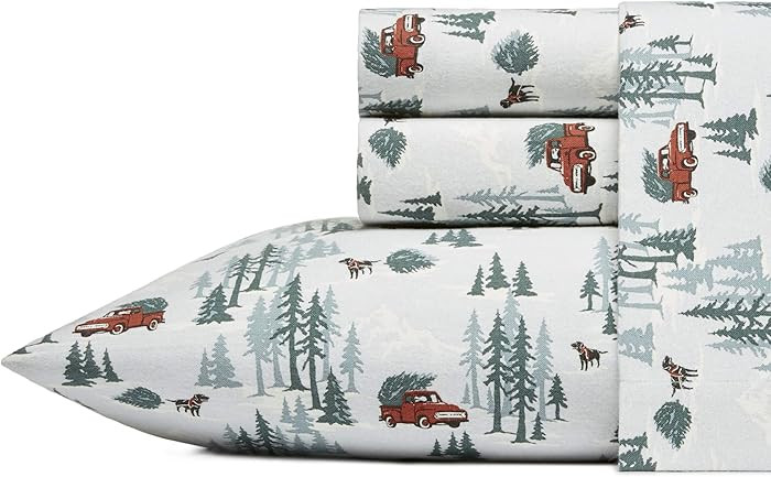 Eddie Bauer - King Sheets, Cotton Flannel Bedding Set, Brushed For Extra Softness, Cozy Home Deco... | Amazon (US)