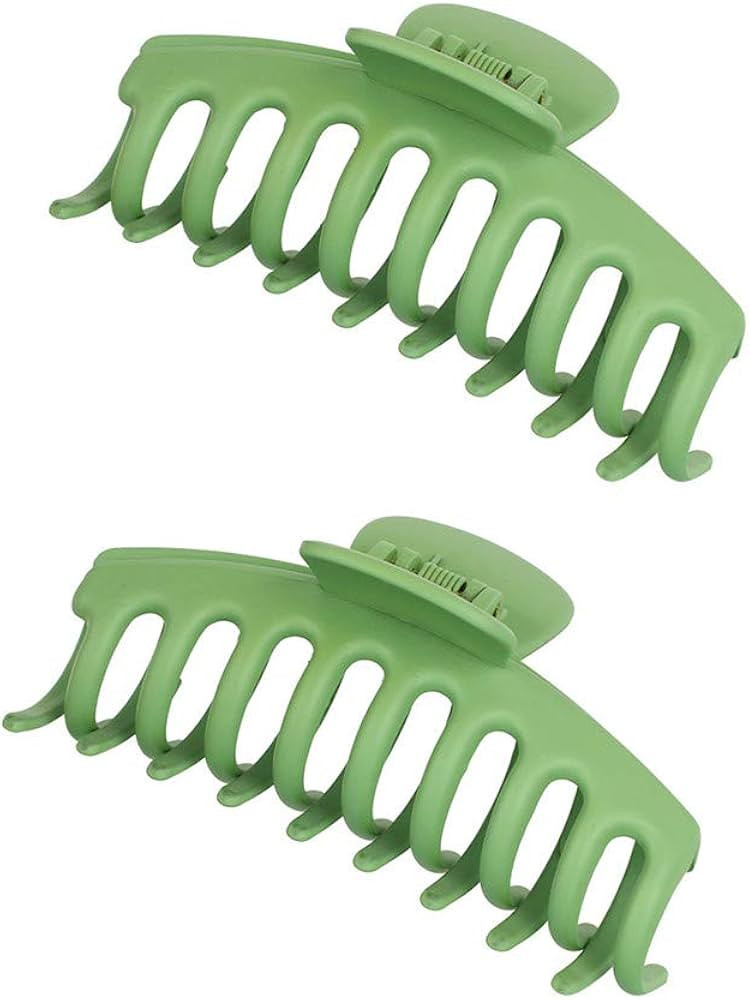 2 Pack Big Hair Claw Clips Nonslip Large Claw Clip for Women and Girls Hair,Strong Hold Grips Hai... | Amazon (US)