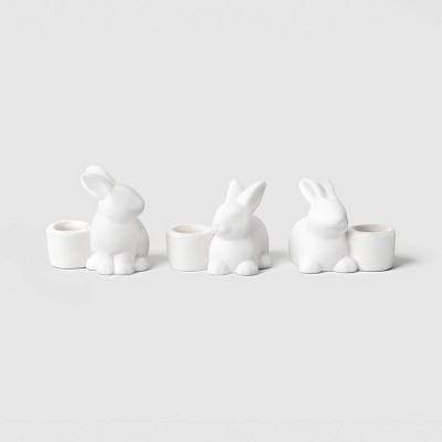 Easter Set of 3 Ceramic Bunny Taper Candle Holders - Threshold™ | Target