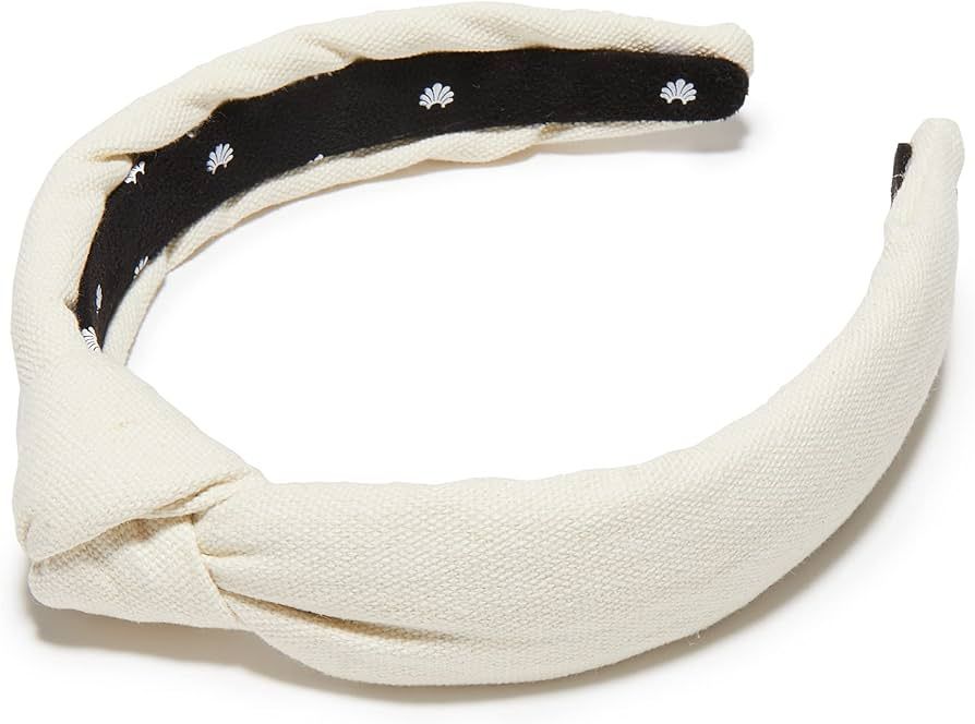 Lele Sadoughi Slim Woven Knotted Headband - Ivory | Amazon (US)