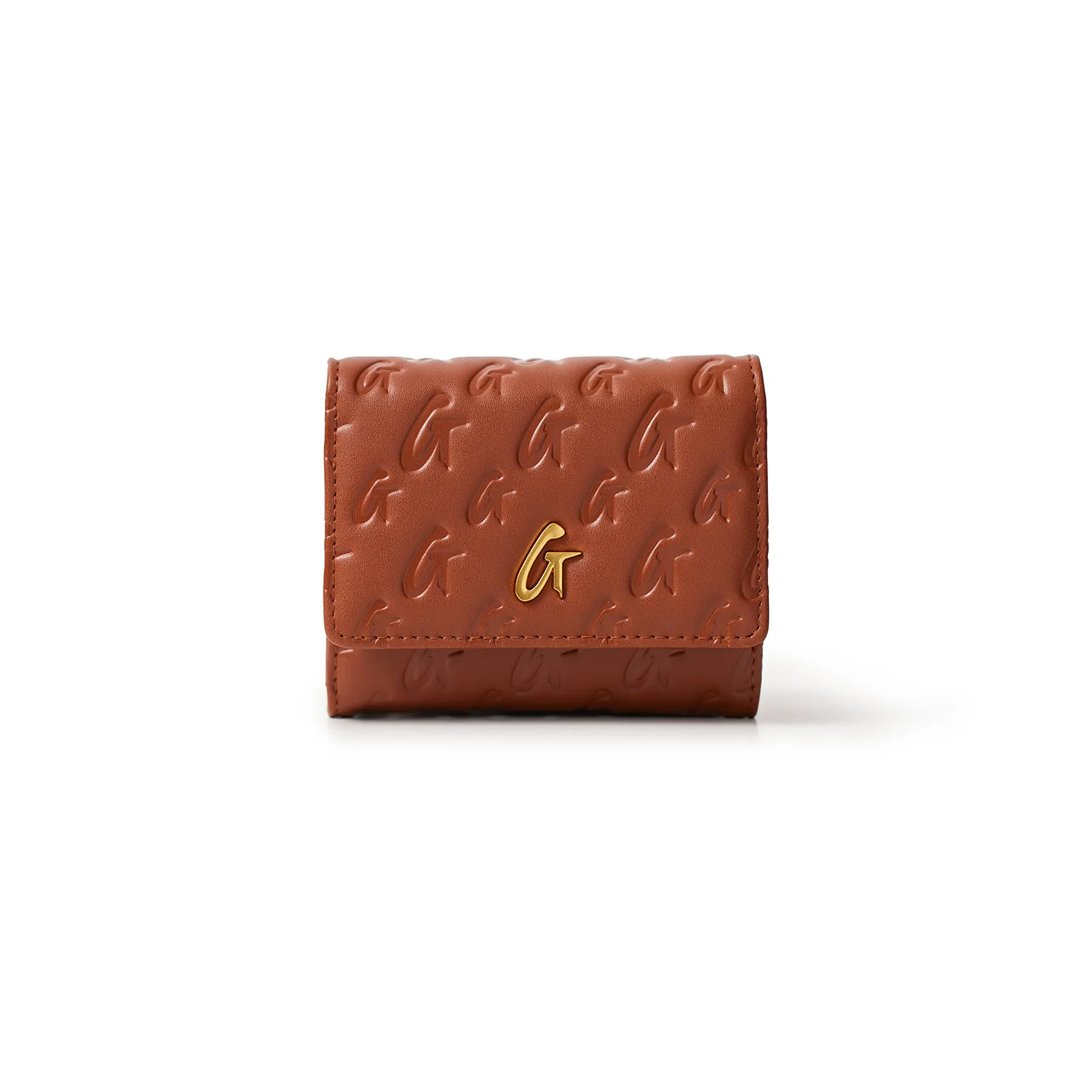 MONOGRAM GOLD COMPACT WOC - BROWN | Glam-Aholic Lifestyle