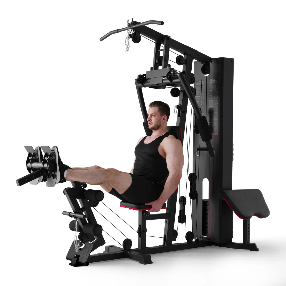 All-In-One Home Gym With 150 Lb Weight Stack \u2013 Full Body Strength Training Station | Wayfair North America