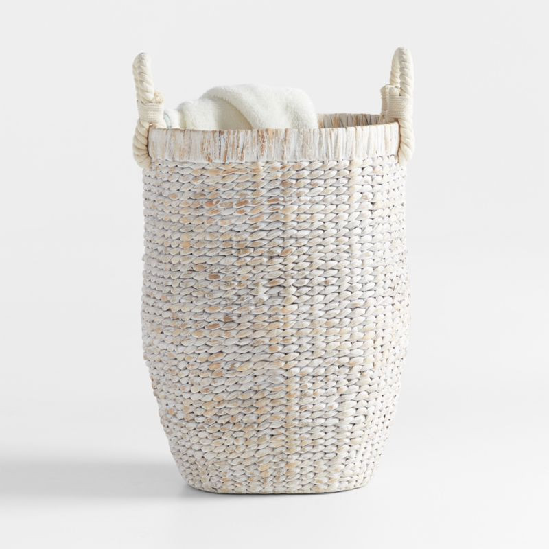 Homespun Wicker Tall Floor Kids Hamper by Leanne Ford + Reviews | Crate & Kids | Crate & Barrel