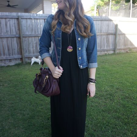 Thrifted black Jeanswest maxi dress, denim jacket and my small Chloe Paraty bag 💜 With the latest addition to our family in the background,  we went back to the AWL shelter where we got Cooper and adopted this little girl so he has a little friend 💕

#LTKitbag #LTKaustralia