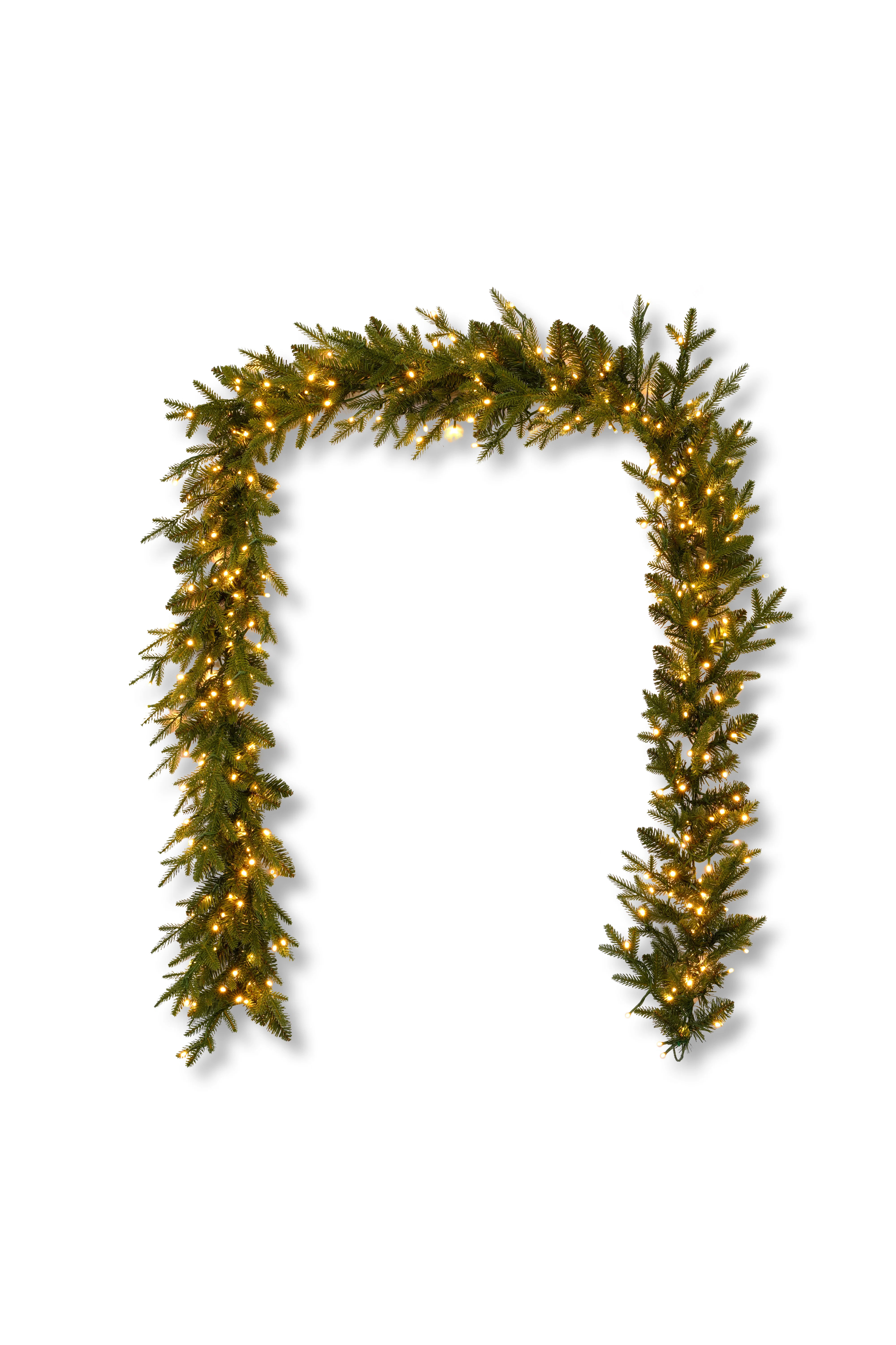 Seasonal 9' Dandan Flocked and Plug-In Pine Pre-Lit Garland with Lights & Reviews | Wayfair | Wayfair North America