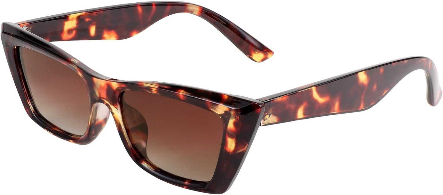 FEISEDY Small Cateye Square Polarized Sunglasses Women Classic Thick Rectangle Frame UV400 Sun Gl... | Amazon (US)