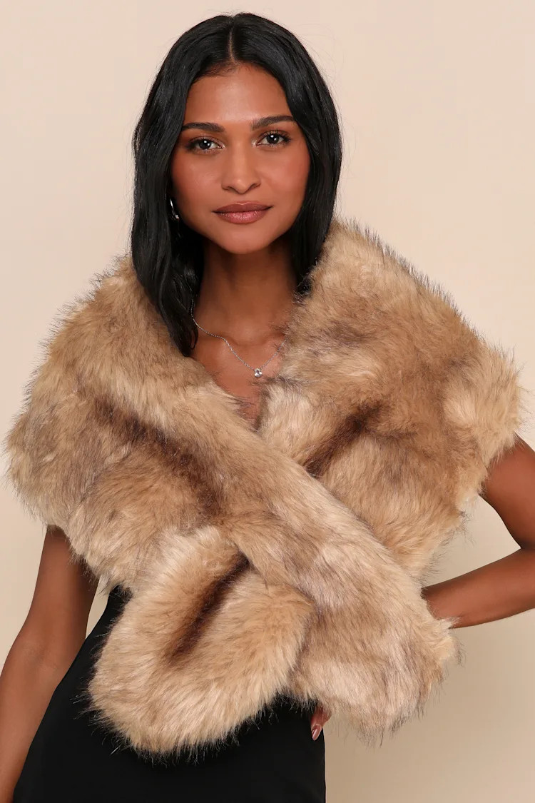 Always Posh Brown Faux Fur Stole | Lulus